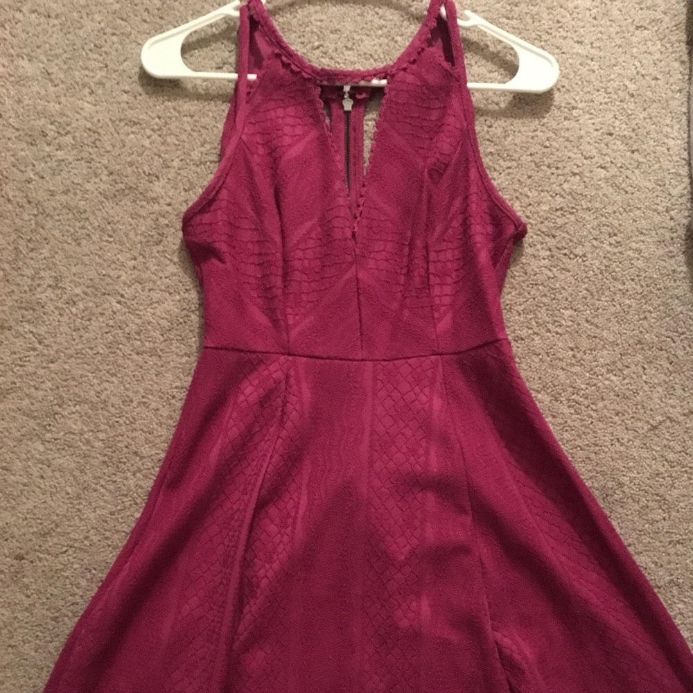 Magenta/pink free people fit and flare dress